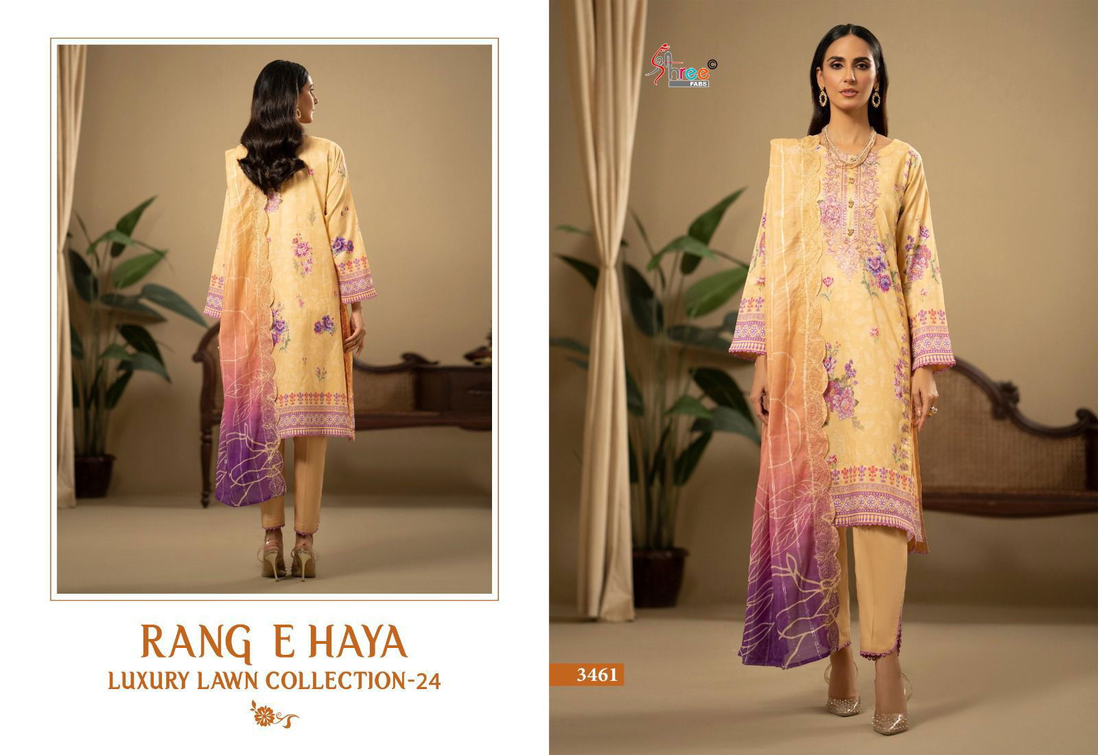Rang E Haya Luxury Lawn Collection Vol 01 By Shree Pure Cotton Pakistani Suits Wholesale Market In Surat
 